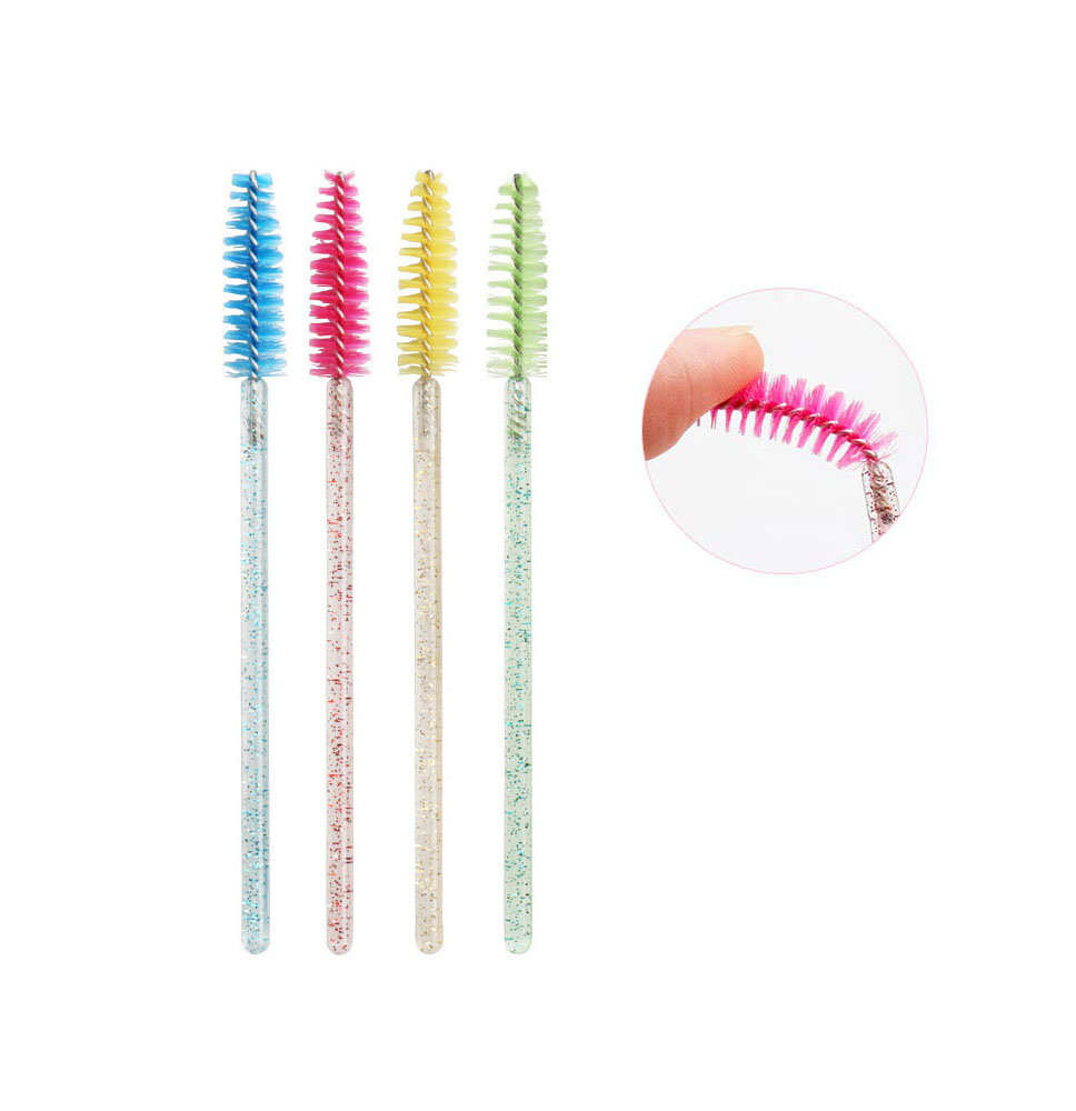 50pcs/lot Crystal Handle Disposable Brushes