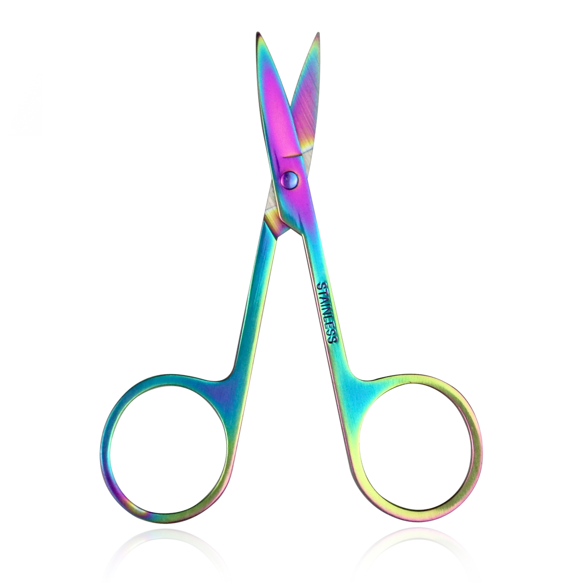 Stainless Steel Crane Scissors Eyebrow Trimming Scissors Electroplating  Colorful Small Scissors