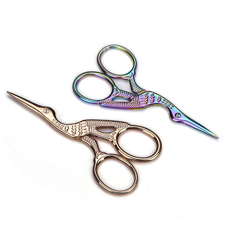 Stainless Steel Embroidery Scissors Raised Head ABS Plastic - 13805