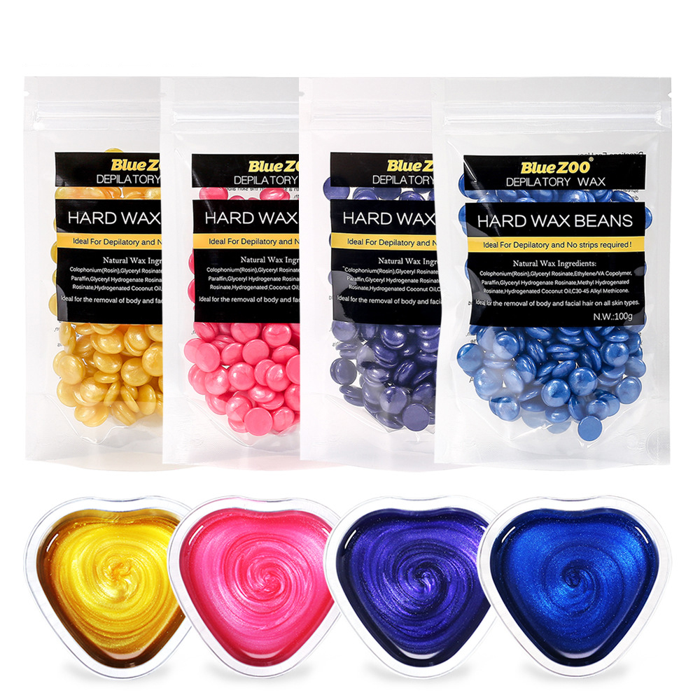 100g Wax-free Paper Solid Hair Removal Pearlescent Wax Beans  |  Microblading PMU Supplies Wholesale