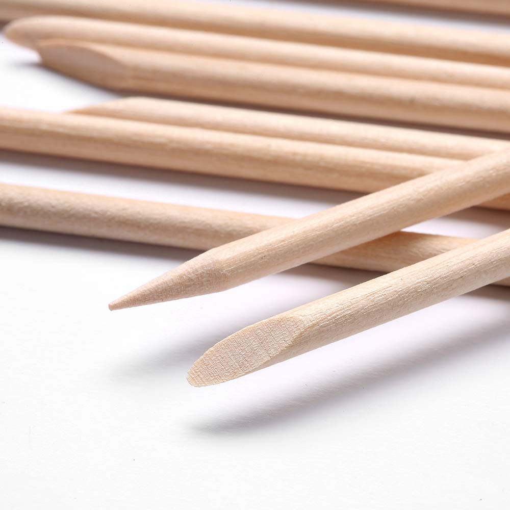 Orange Wood Nail Sticks(Eyebrow Wax Sticks,Waxing Applicator