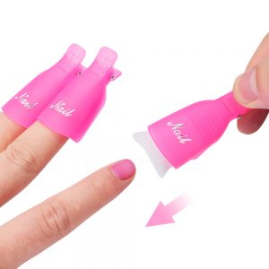Soak Off Clips - Nail Caps Pink 10 st.